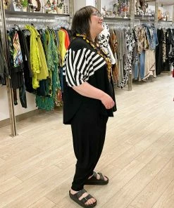 Trine Kryger Simonsen Trine Kryger Simonsen Vika Striped Panel Top, Black