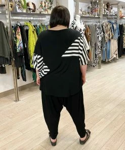 Trine Kryger Simonsen Trine Kryger Simonsen Vika Striped Panel Top, Black