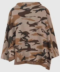 Alembika Alembika Urban Camo Hi Lo Boxy Top, Brown