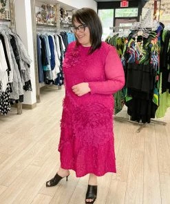 Vanite Couture Vanité Couture Floral Embroidered Dress, Rose