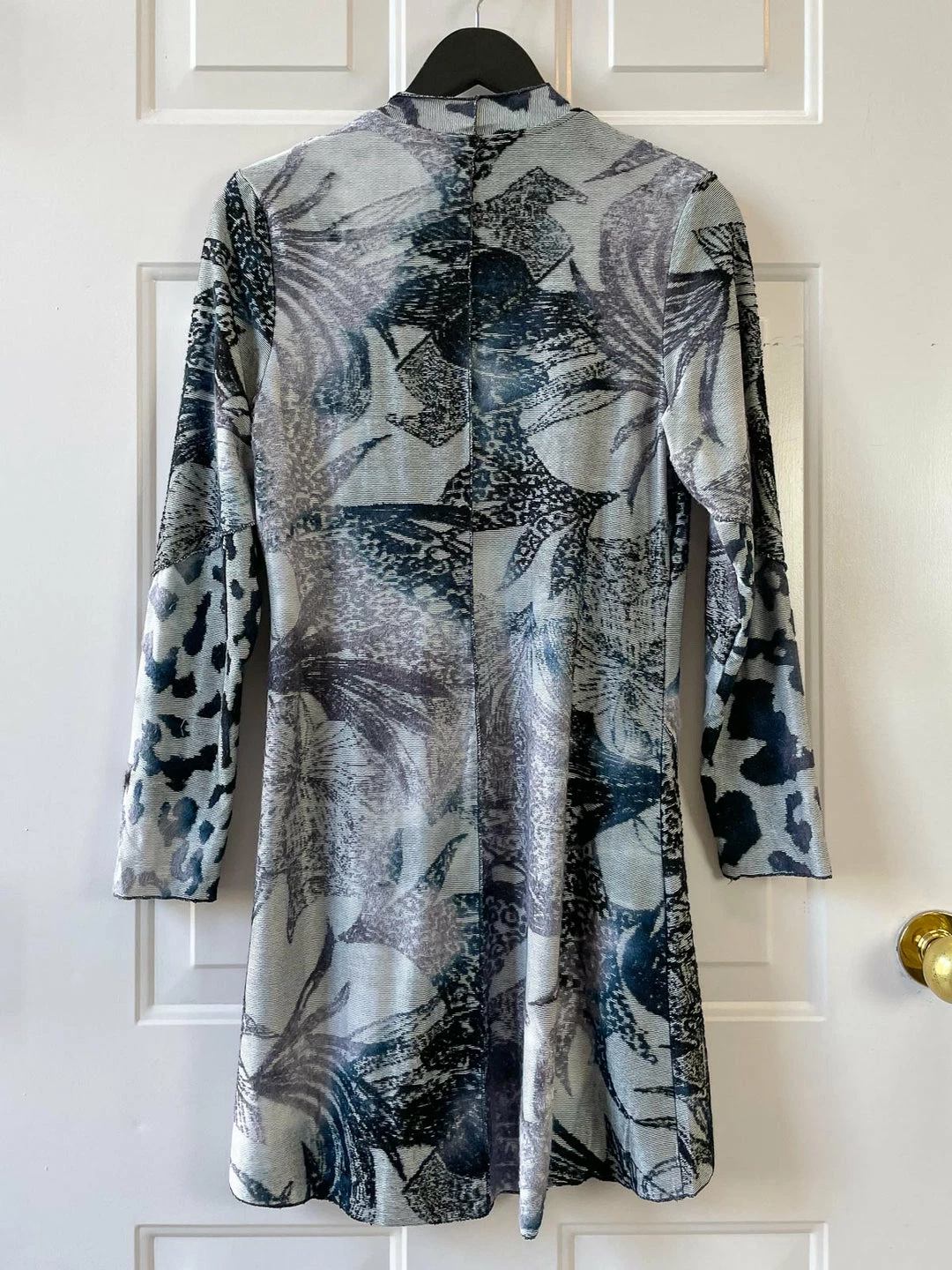 Vintage Concept Burnout Knit Cover Up, Grey Multi Vintage Concept