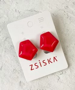 Zsiska Aurora Clip Earrings, Fuchsia