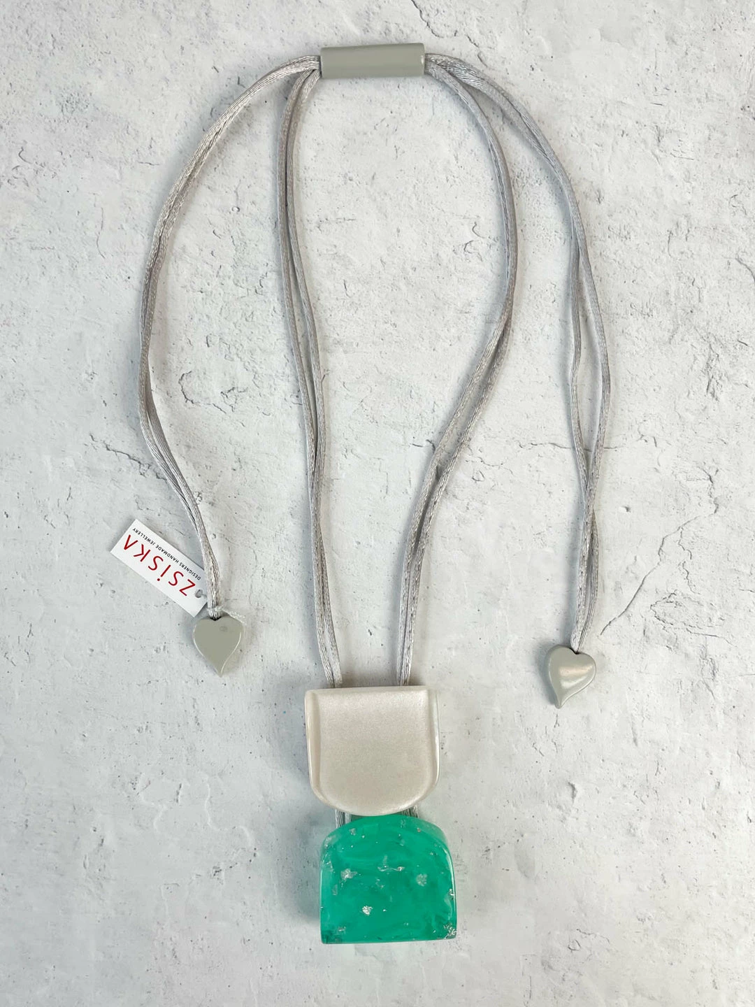 Zsiska Ava 2 Bead Pendant Necklace, Turquoise 3 Zsiska Ava 2 Bead Pendant Necklace, Turquoise