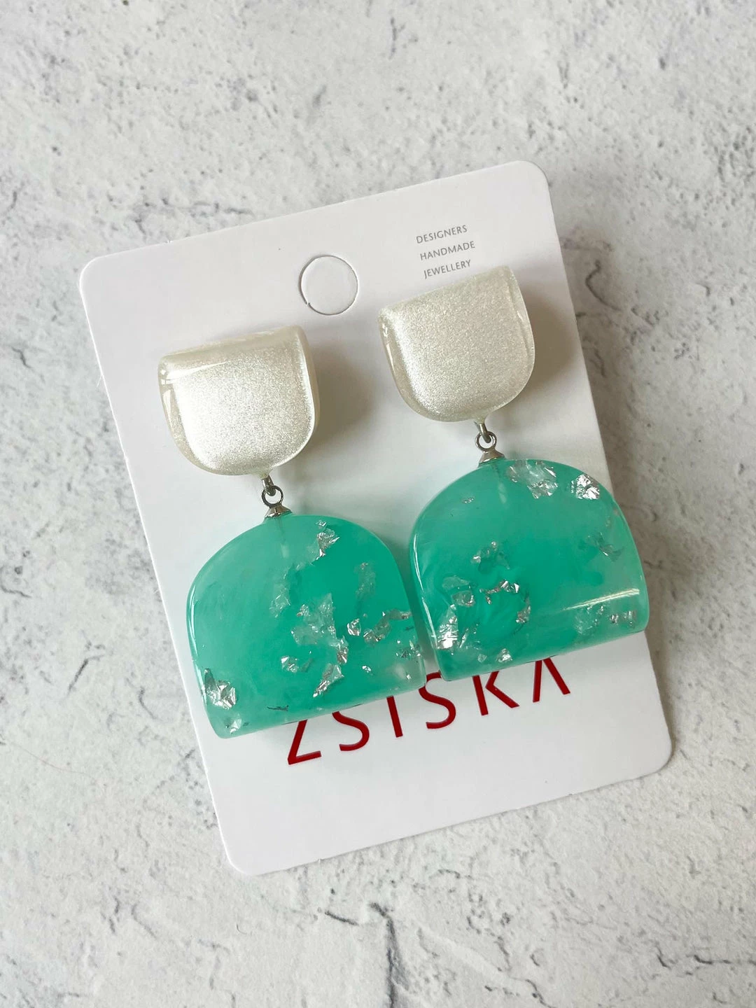 Zsiska Ava Post Drop Earrings, Turquoise 3 Zsiska Ava Post Drop Earrings, Turquoise