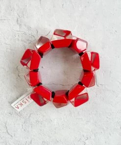 Zsiska Emocion Stretch Bracelet, True Red