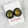 Zsiska Zsiska Glam Clip On Earrings, Green