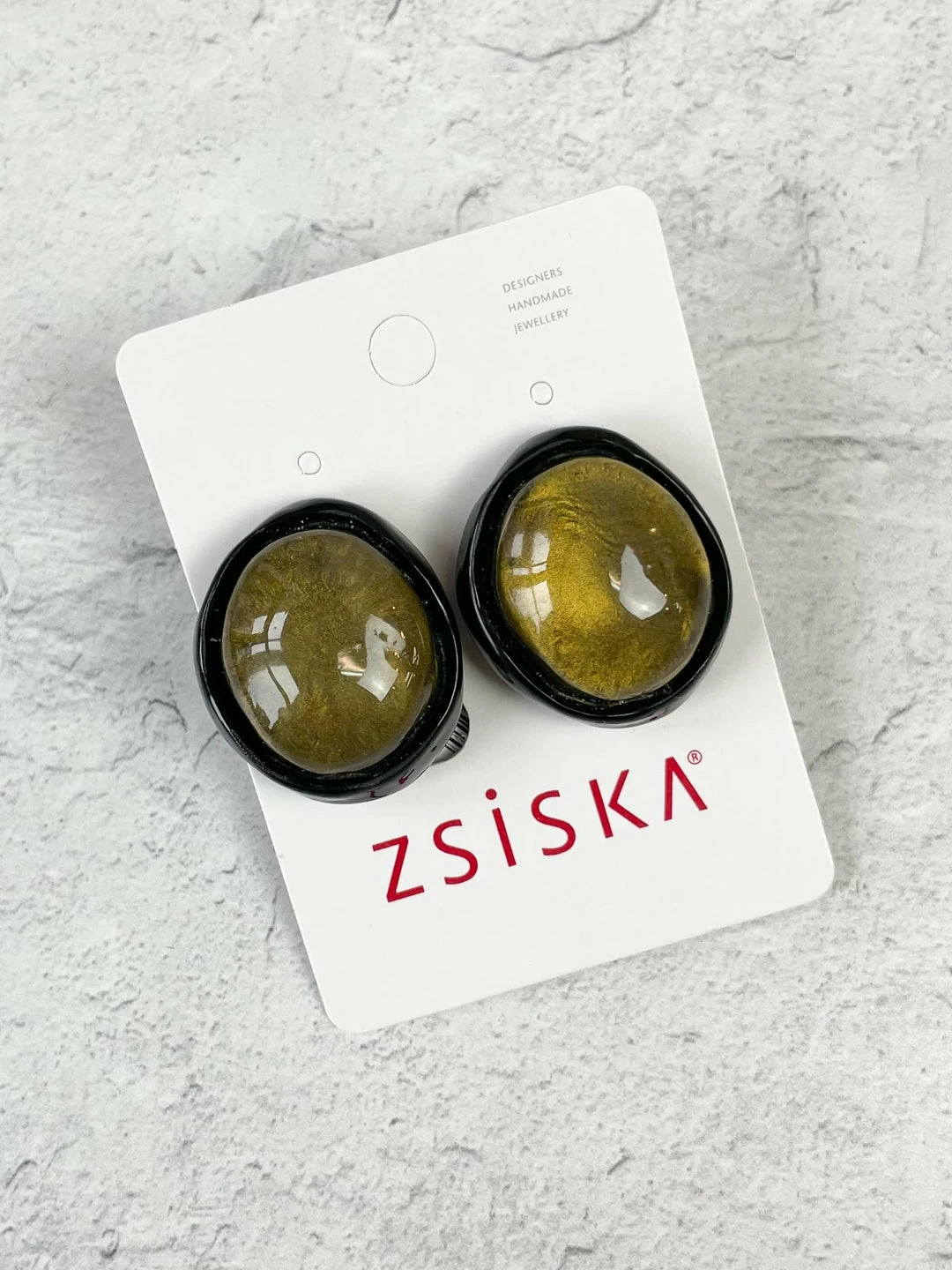 Zsiska Zsiska Glam Clip On Earrings, Green 3 Zsiska Zsiska Glam Clip On Earrings, Green