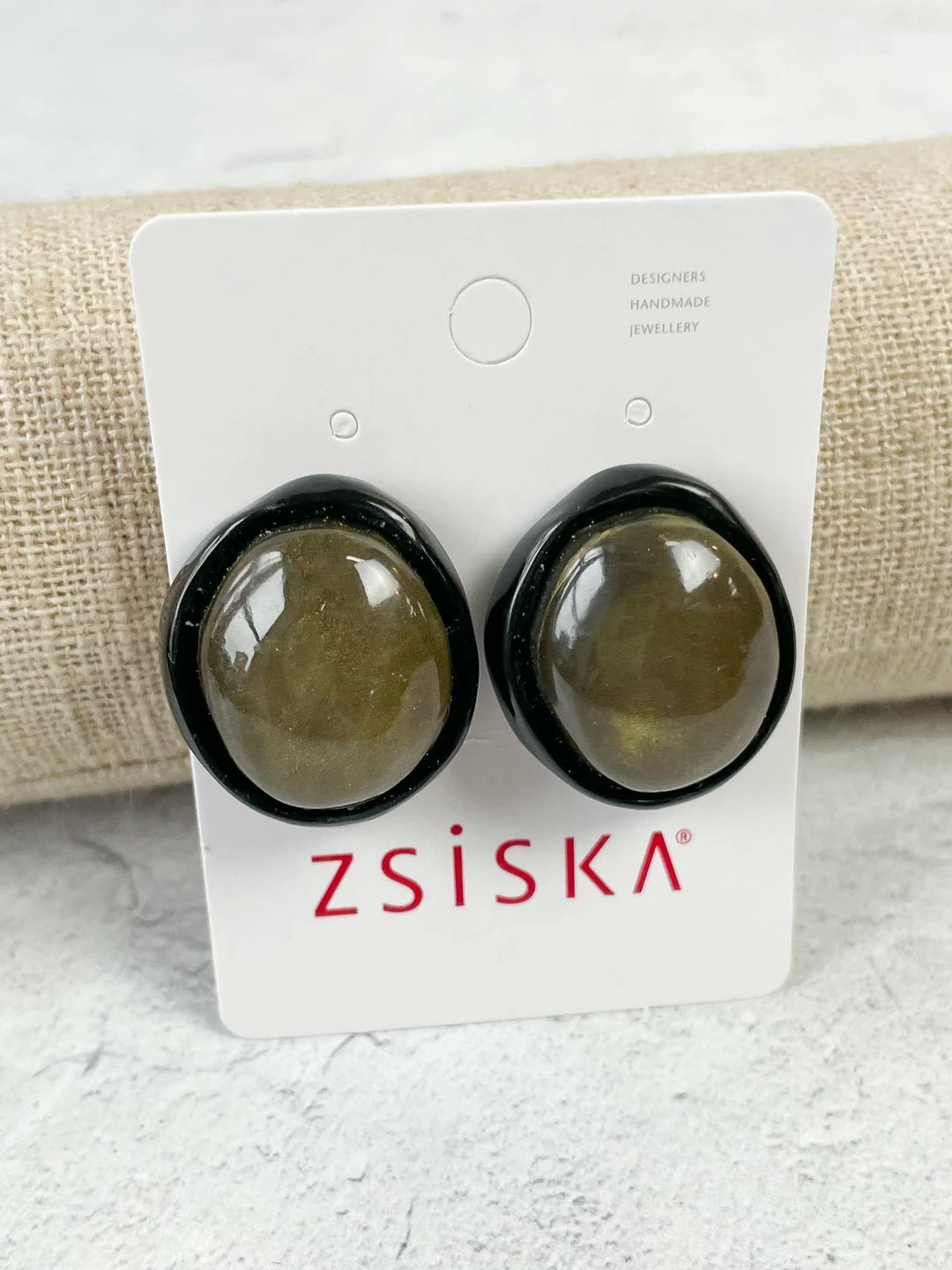 Zsiska Zsiska Glam Clip On Earrings, Green 4 Zsiska Zsiska Glam Clip On Earrings, Green