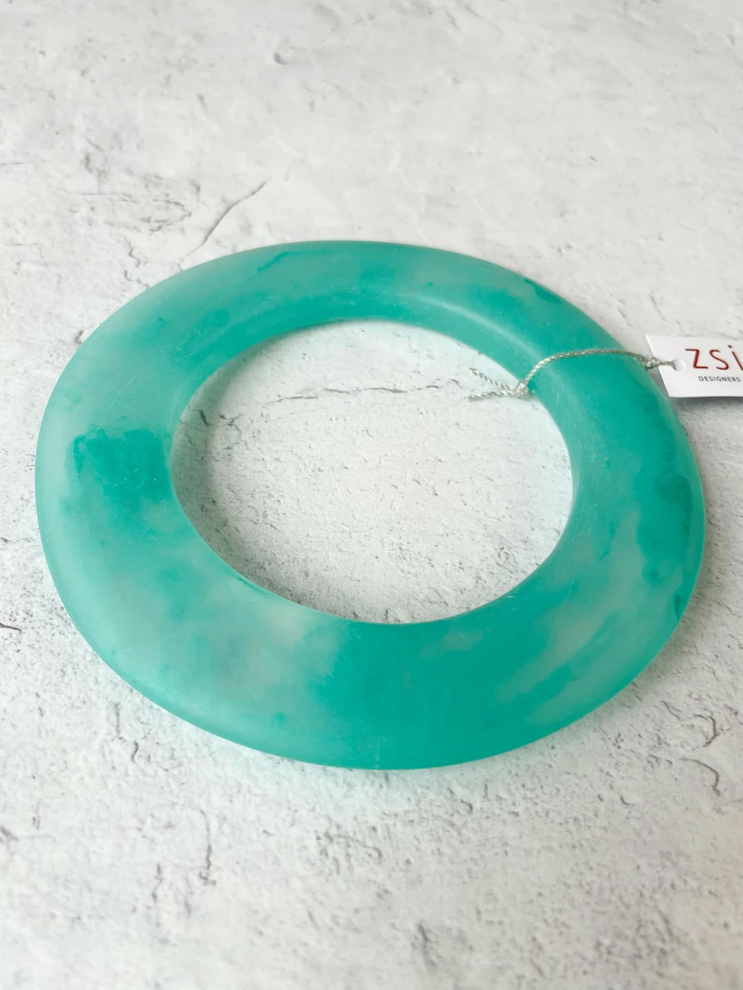 Zsiska Isla Bangle Bracelet, Aqua 4 Zsiska Isla Bangle Bracelet, Aqua
