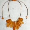 Zsiska Kamala 8 Bead Bib Necklace, Orange 1 Zsiska Kamala 8 Bead Bib Necklace, Orange