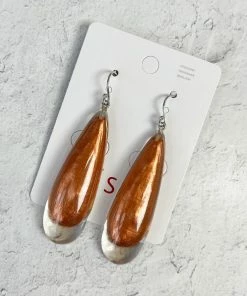 Zsiska Zsiska Luxus Large Teardrop Wire Earrings, Copper