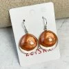 Zsiska Luxus Small Round Wire Drop Earrings, Copper Zsiska
