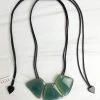 Zsiska Mara 3 Bead Adjustable Necklace, Green Zsiska 2 Zsiska Mara 3 Bead Adjustable Necklace, Green Zsiska