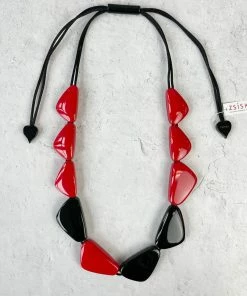 Zsiska Olivia 10 Bead Adjustable Necklace, Red 8 Zsiska Olivia 10 Bead Adjustable Necklace, Red