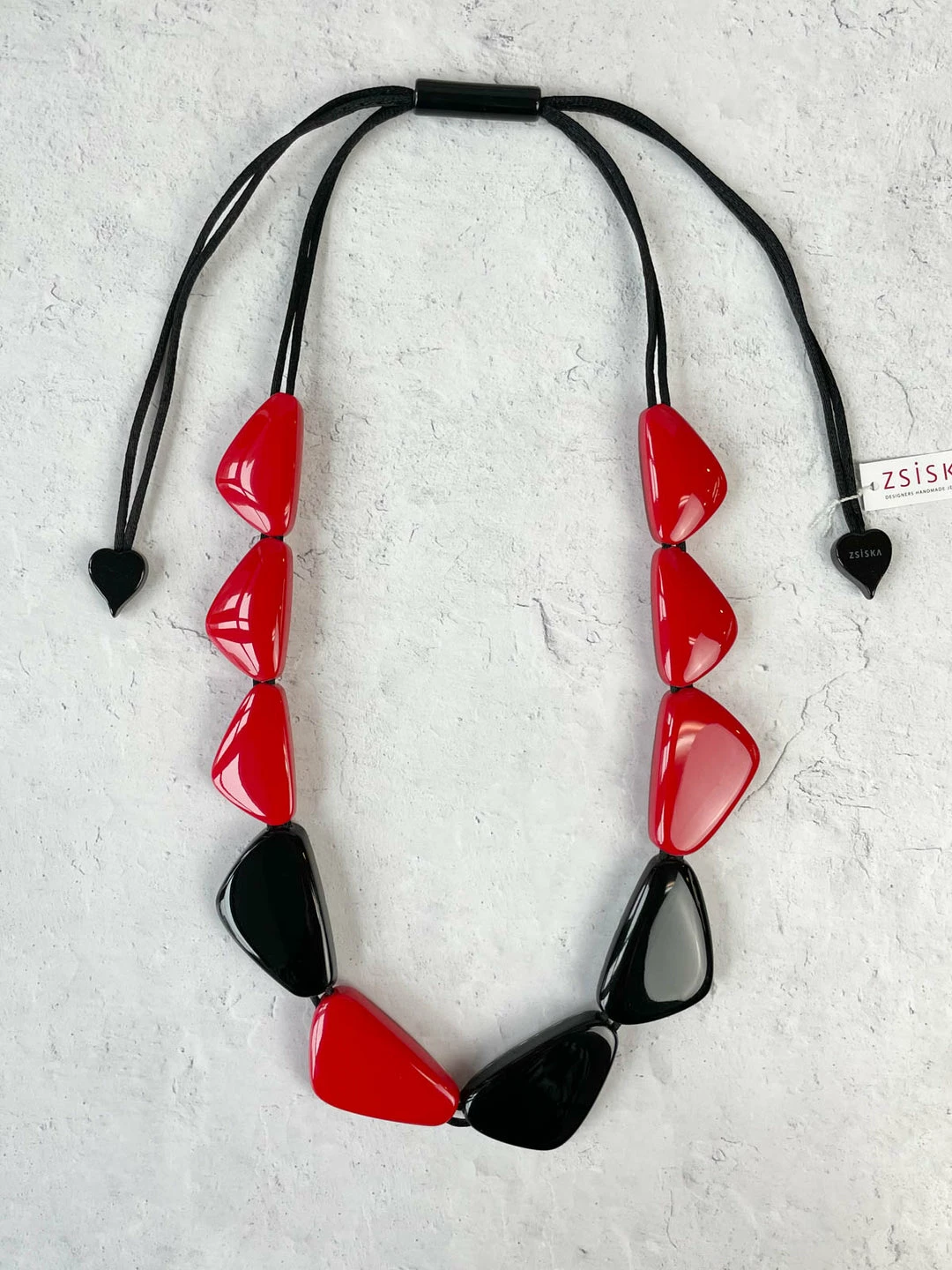 Zsiska Olivia 10 Bead Adjustable Necklace, Red 5 Zsiska Olivia 10 Bead Adjustable Necklace, Red