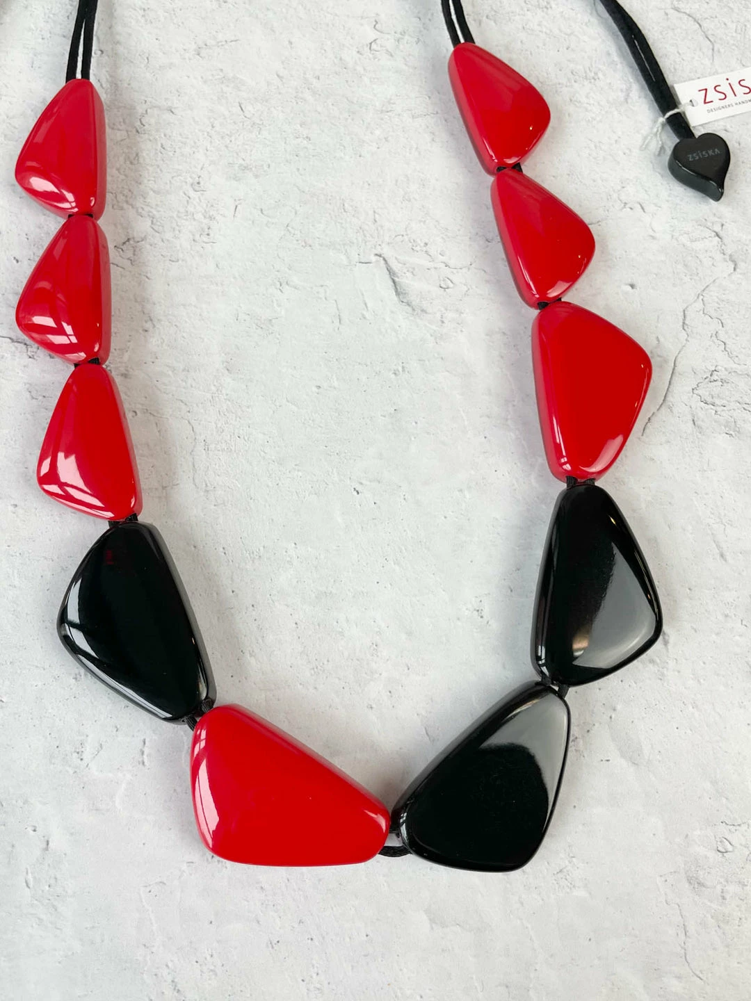 Zsiska Olivia 10 Bead Adjustable Necklace, Red 6 Zsiska Olivia 10 Bead Adjustable Necklace, Red