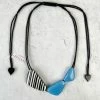 Zsiska Olivia 3 Bead Adjustable Necklace, Blue Zsiska 2 Zsiska Olivia 3 Bead Adjustable Necklace, Blue Zsiska