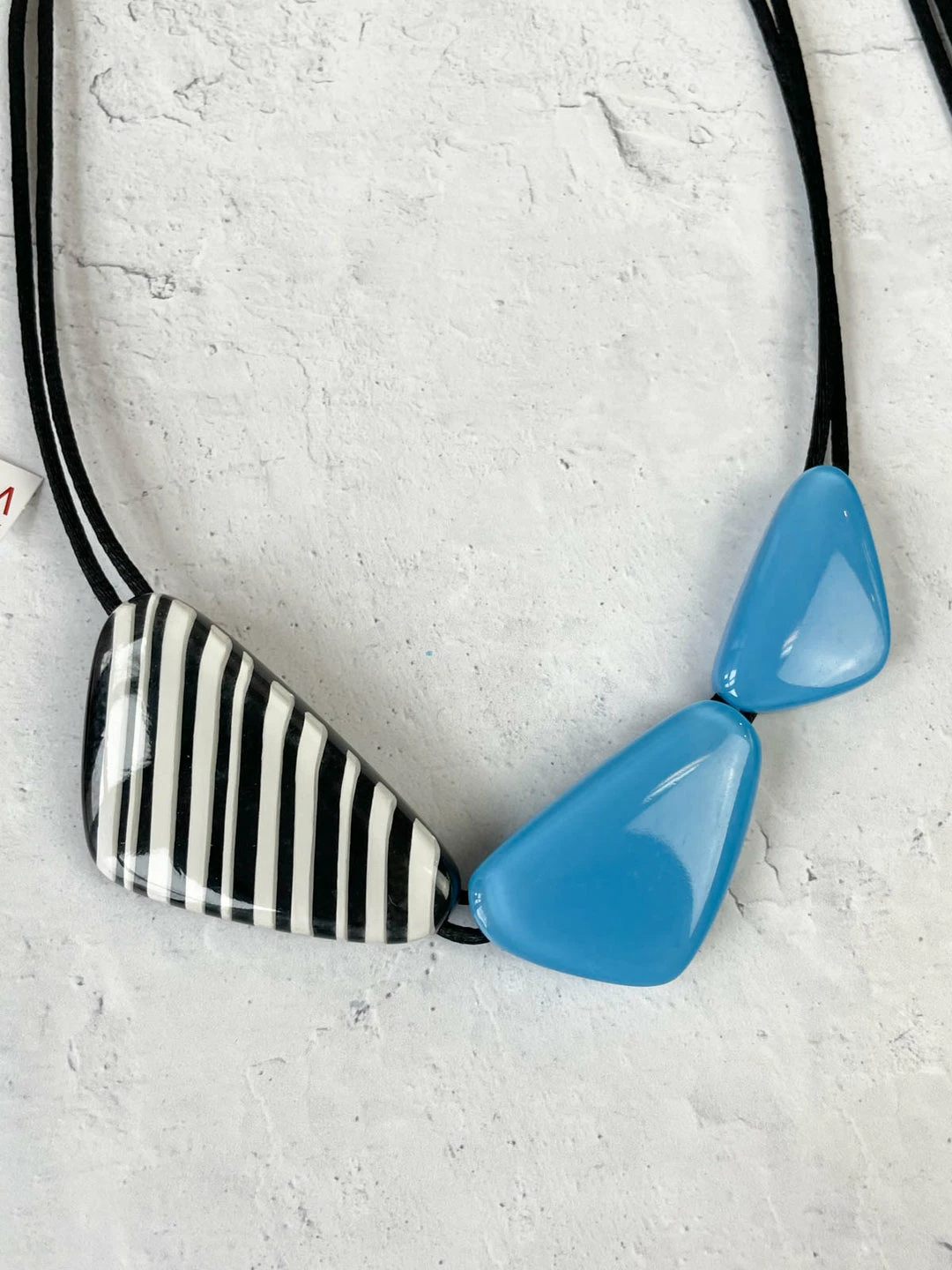 Zsiska Olivia 3 Bead Adjustable Necklace, Blue Zsiska 4 Zsiska Olivia 3 Bead Adjustable Necklace, Blue Zsiska