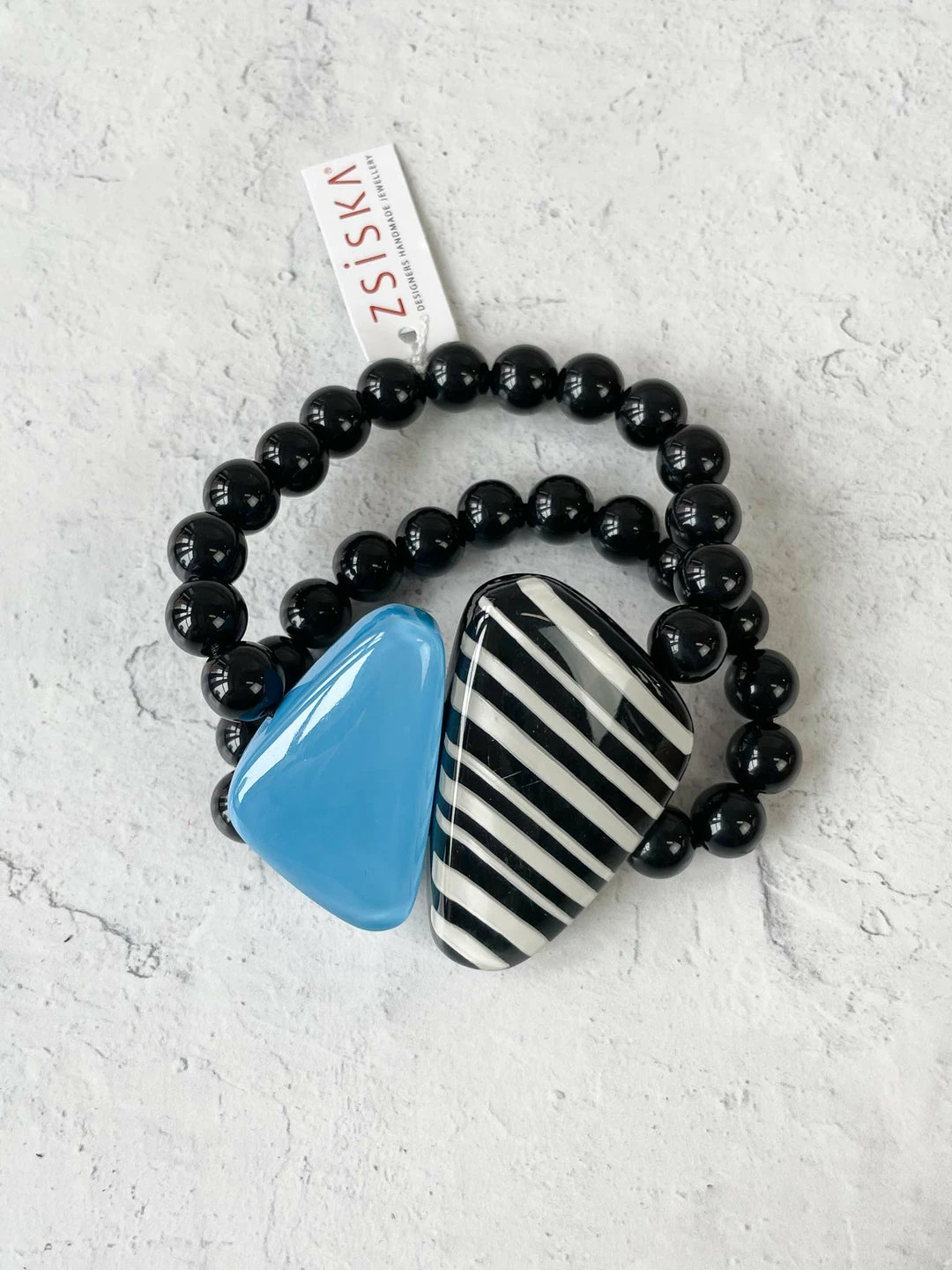 Zsiska Zsiska Olivia Double Strand Bracelet, Blue 3 Zsiska Zsiska Olivia Double Strand Bracelet, Blue