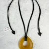 Zsiska Organic Round Oval Pendant Necklace, Mustard Zsiska 2 Zsiska Organic Round Oval Pendant Necklace, Mustard Zsiska