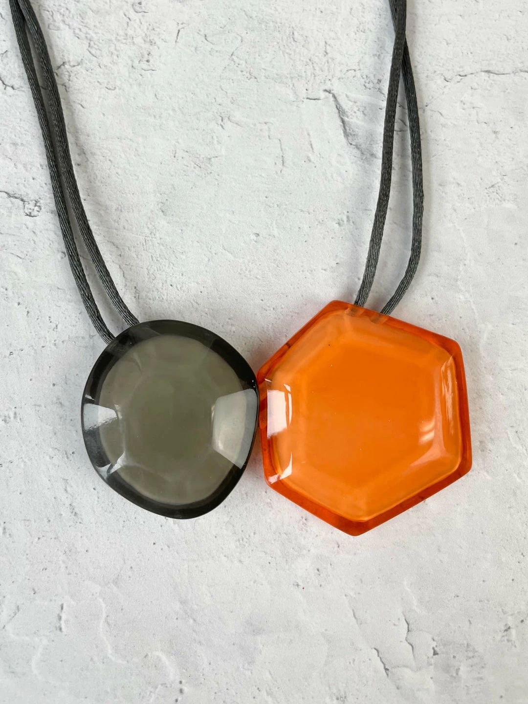 Zsiska Playa 2 Bead Adjustable Necklace, Orange Zsiska 4 Zsiska Playa 2 Bead Adjustable Necklace, Orange Zsiska