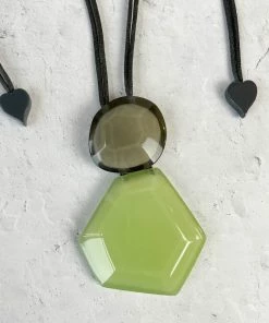 Zsiska Zsiska Playa 2 Bead Pendant Necklace, Green