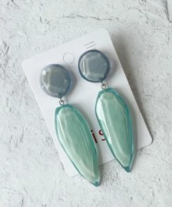 Zsiska Zsiska Playa Drop Post Earrings, Aqua/Blue