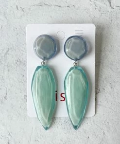 Zsiska Zsiska Playa Drop Post Earrings, Aqua/Blue