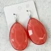 Zsiska Playa Large Wire Drop Earrings, Pink