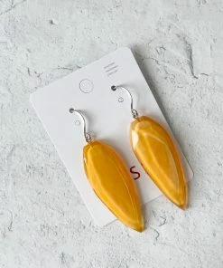 Zsiska Playa Wire Drop Earrings, Orange Zsiska