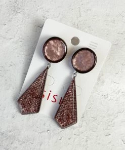 Zsiska Raquel Post Drop Earrings, Pink Zsiska