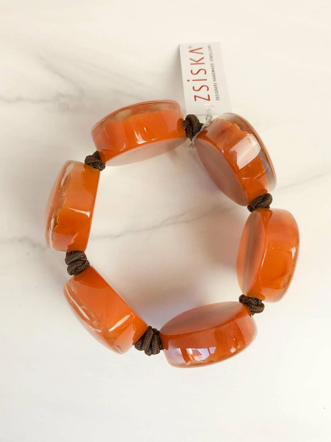 Zsiska Rhea Bracelet, Orange Zsiska 4 Zsiska Rhea Bracelet, Orange Zsiska