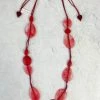 Zsiska Sabaai 14 Bead Necklace, Red