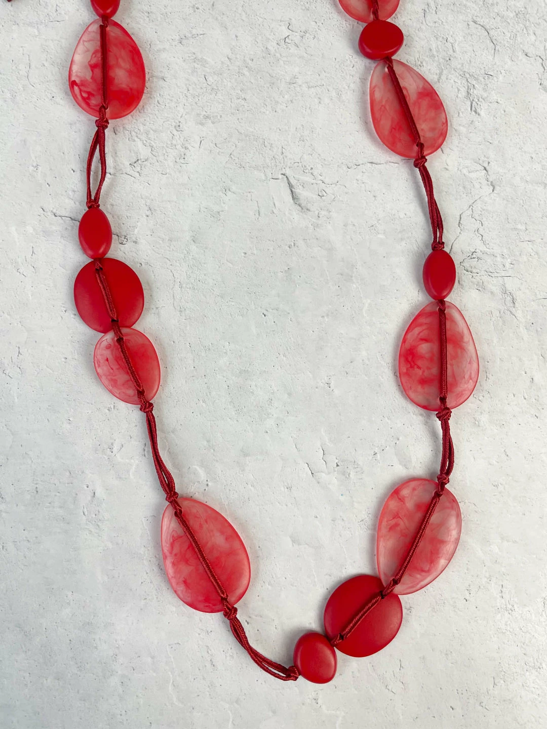 Zsiska Sabaai 14 Bead Necklace, Red 4 Zsiska Sabaai 14 Bead Necklace, Red
