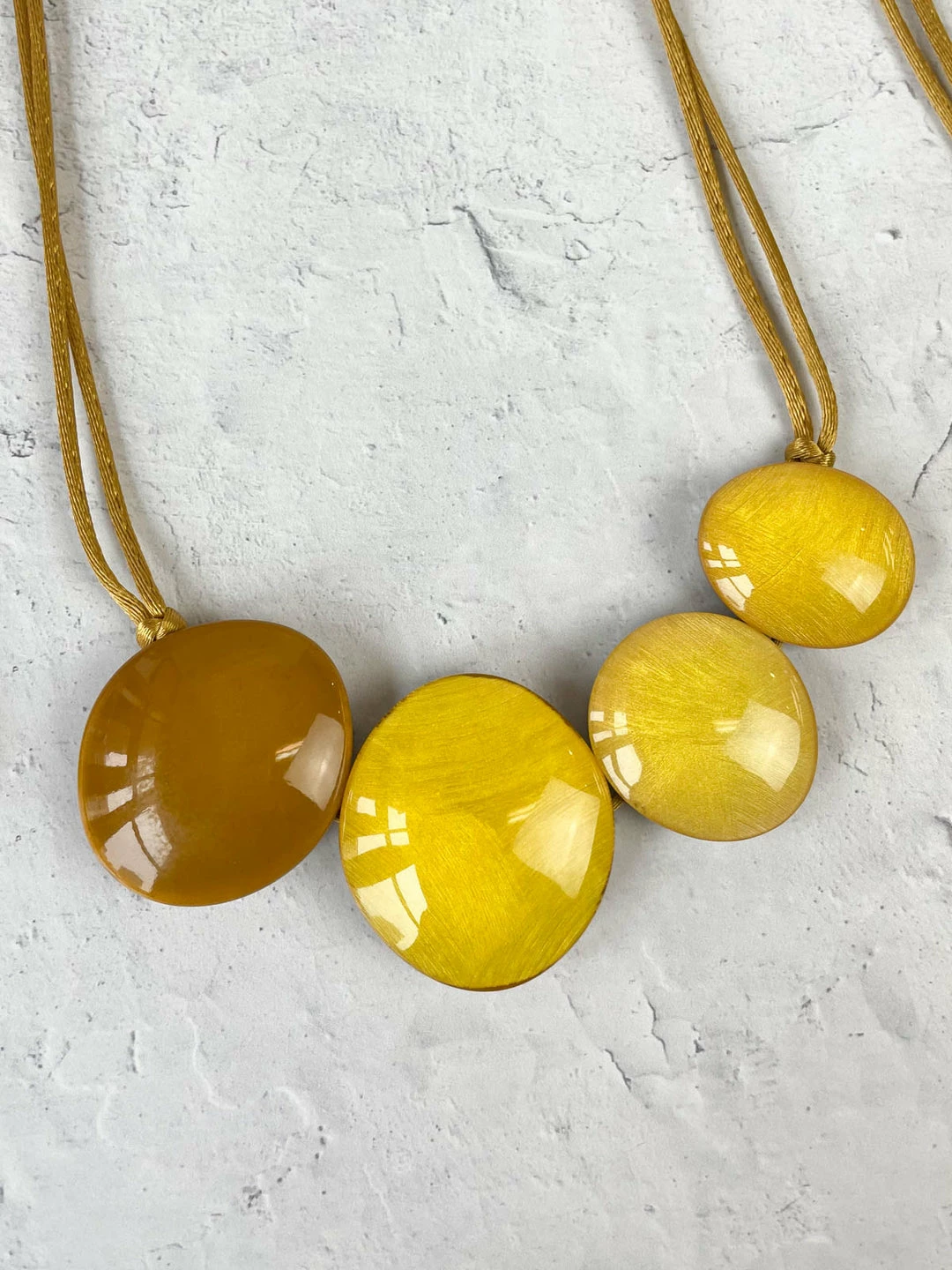 Zsiska Sophia 4 Bead Bib Necklace, Yellow 4 Zsiska Sophia 4 Bead Bib Necklace, Yellow