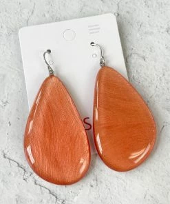 Zsiska Sophia Large Wire Drop Earrings, Red