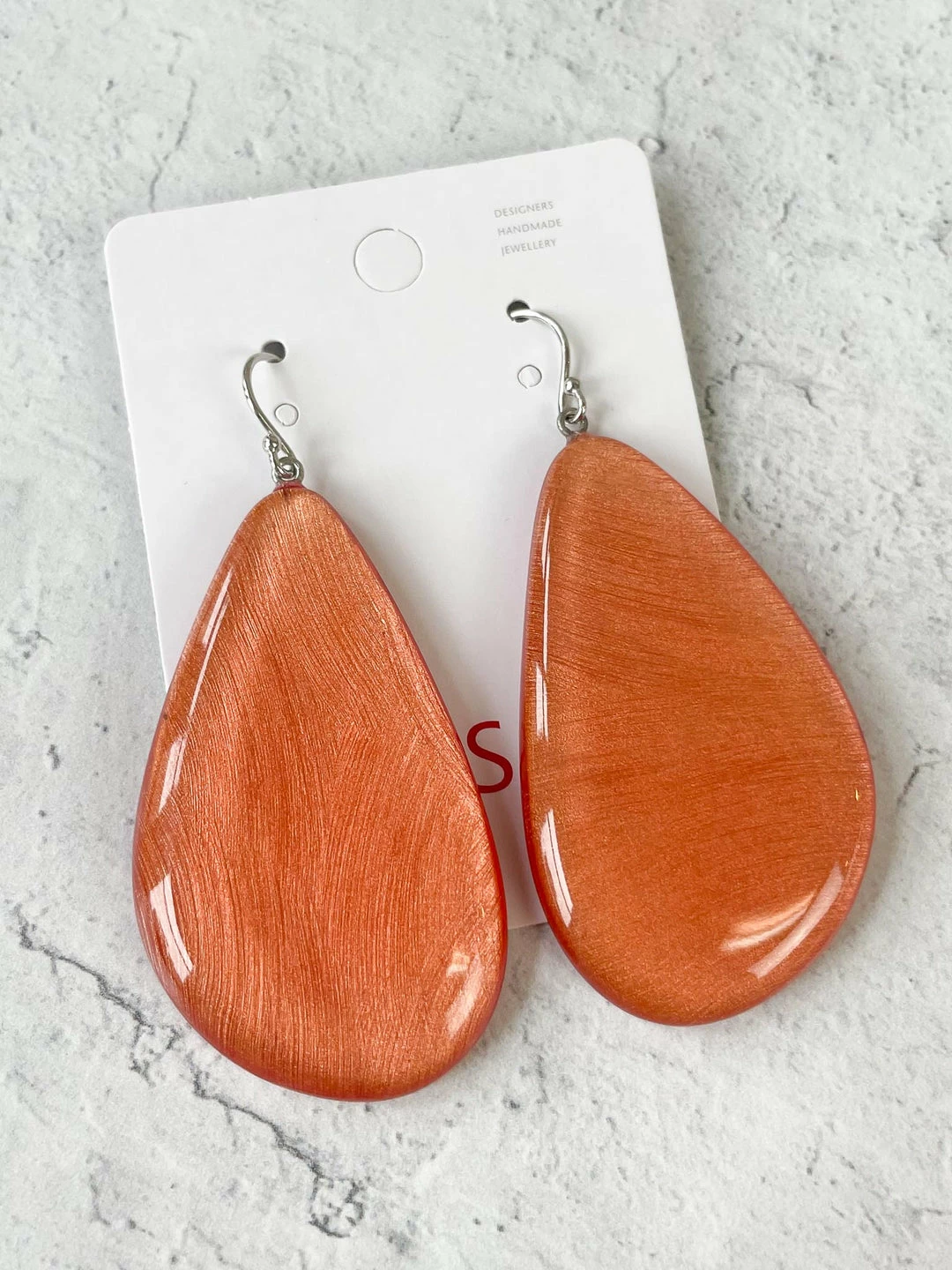 Zsiska Sophia Large Wire Drop Earrings, Red 3 Zsiska Sophia Large Wire Drop Earrings, Red