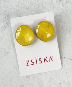 Zsiska Sophia Stud Post Earrings, Yellow Zsiska