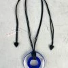 Zsiska Vida Round Pendant Necklace, Blue