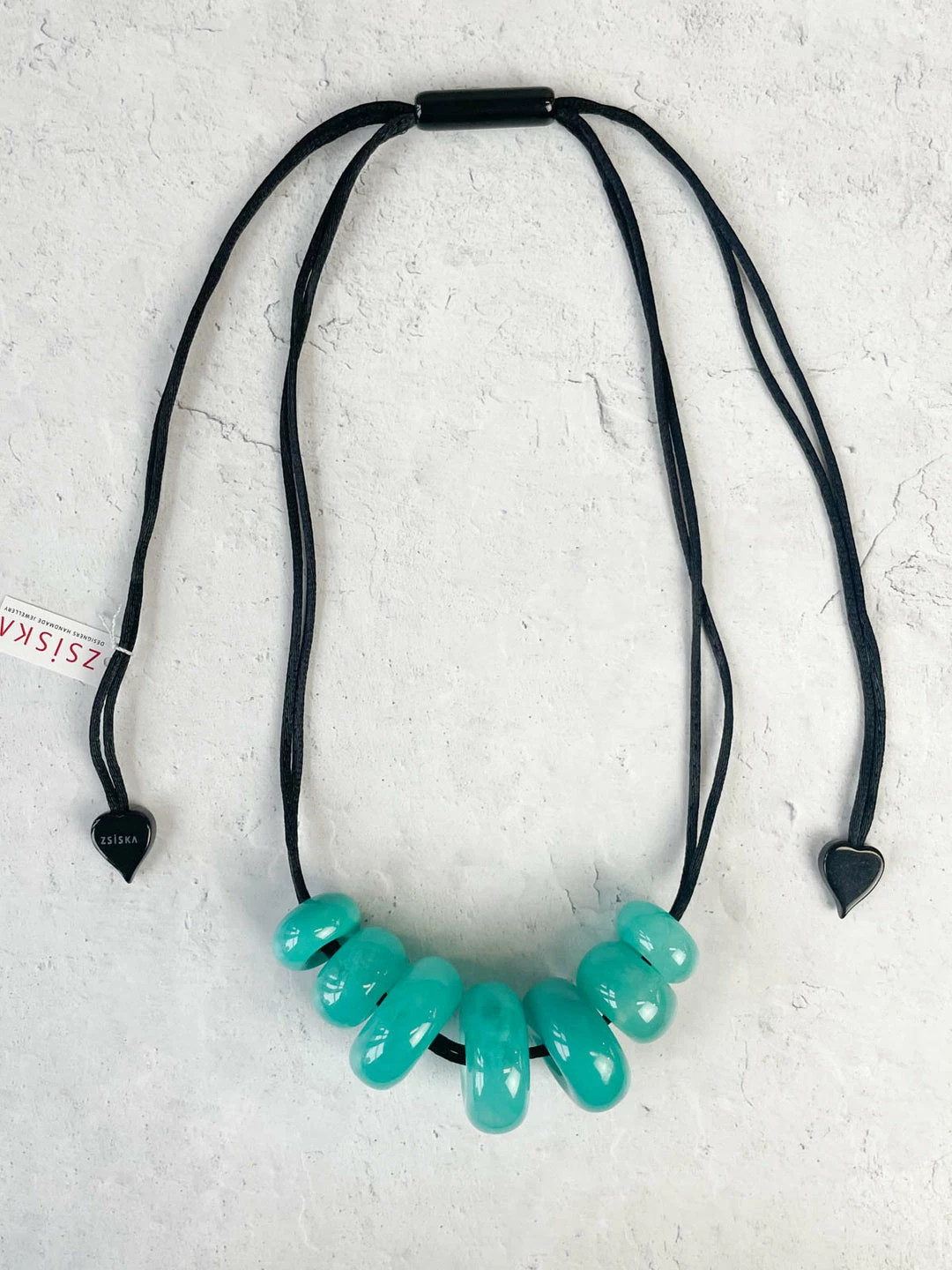 Zsiska Whimsical 7 Bead Necklace, Turquoise 3 Zsiska Whimsical 7 Bead Necklace, Turquoise