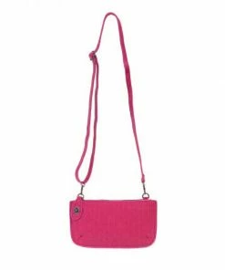 Joy Susan Woven Crossbody Wristlet Clutch, Fuchsia Joy Susan