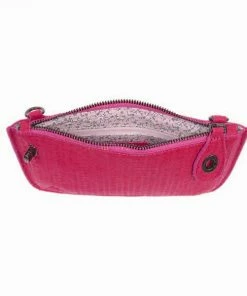 Joy Susan Woven Crossbody Wristlet Clutch, Fuchsia Joy Susan